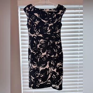 KASPER Black and White Sheath Dress  - Size 4